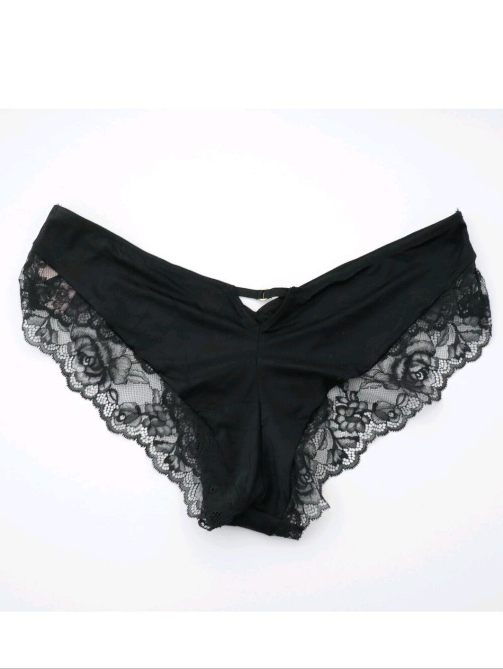 Victoria's secret VERY SEXY Lace-Trim High-Leg Cheeky Panty BLACK XXL